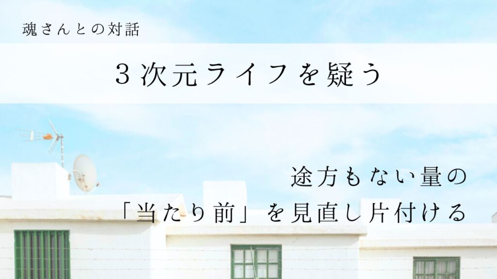 対話メッセージ　３次元ライフを疑う