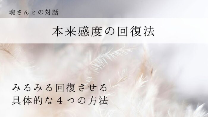 対話メッセージ　本来感度の回復法